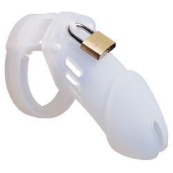 Generique Cage de chasteté Silicone Bran 9 x 3cm Blanche
